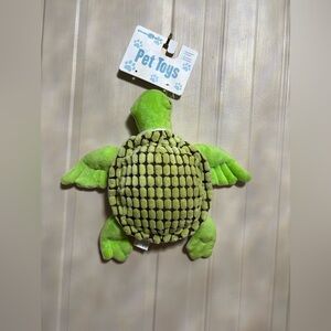 Giftable World 9" Tito the Turtle Dog Toy w/ Squeaker & Crincle Green New